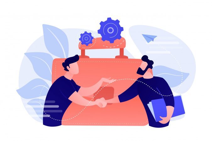 Partnership concept vector illustration.
